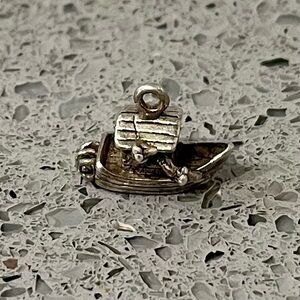 .925 Sterling Silver Noah’s Ark Boat Charm Pendant - AS IS